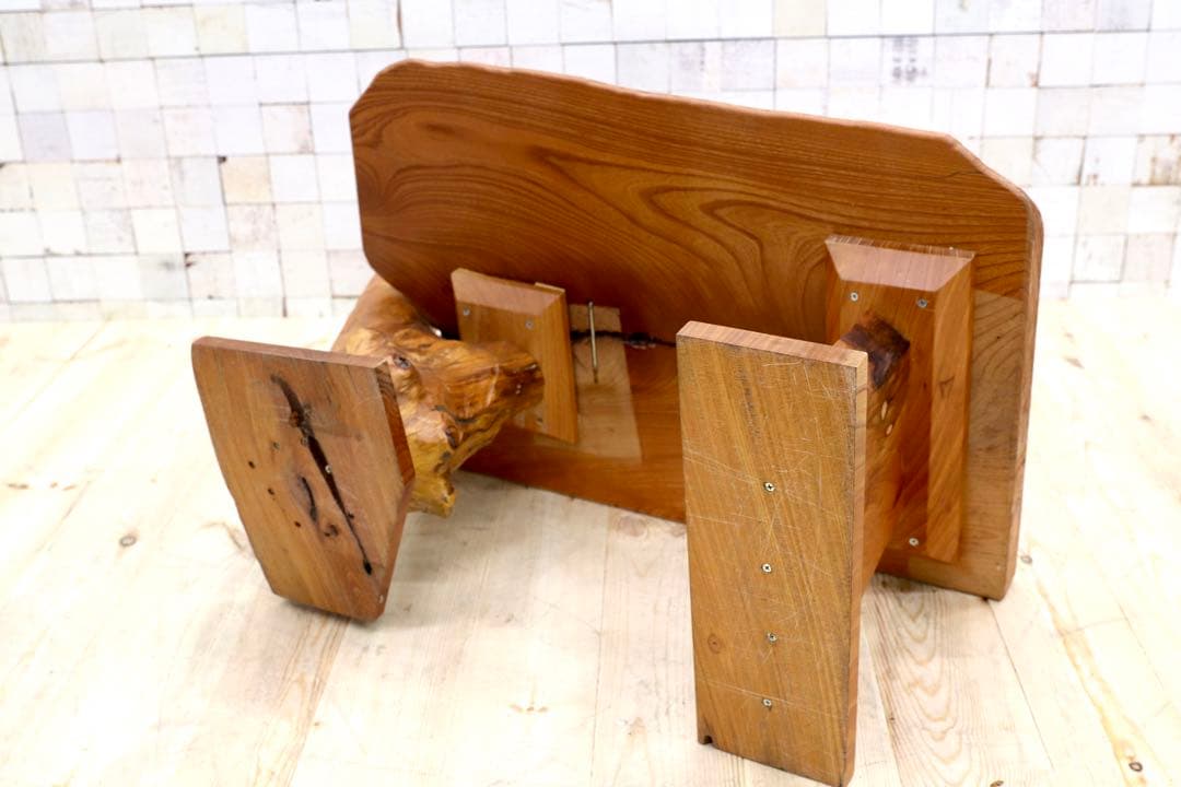 GMFT439○木製 工房家具 文机 花台 飾り台 置床 座敷机 和家具 レトロ