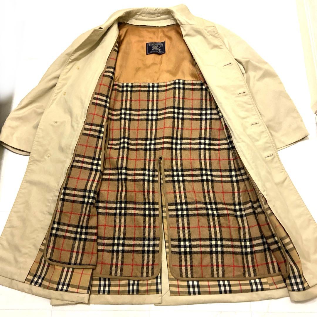 希少ヴィンテージバーバリーBURBERRYステンカラーコート　ノバチェック3L