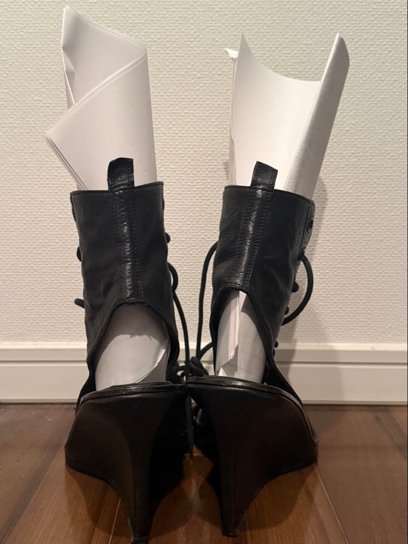 ann demeulemeester レースアップ　ハイヒール　 サンダル