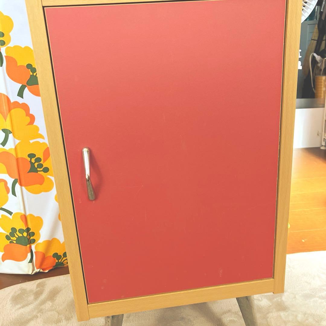 昭和レトロ チェスト 小棚 電話台 ラック スペースエイジ ミッドセンチュリー