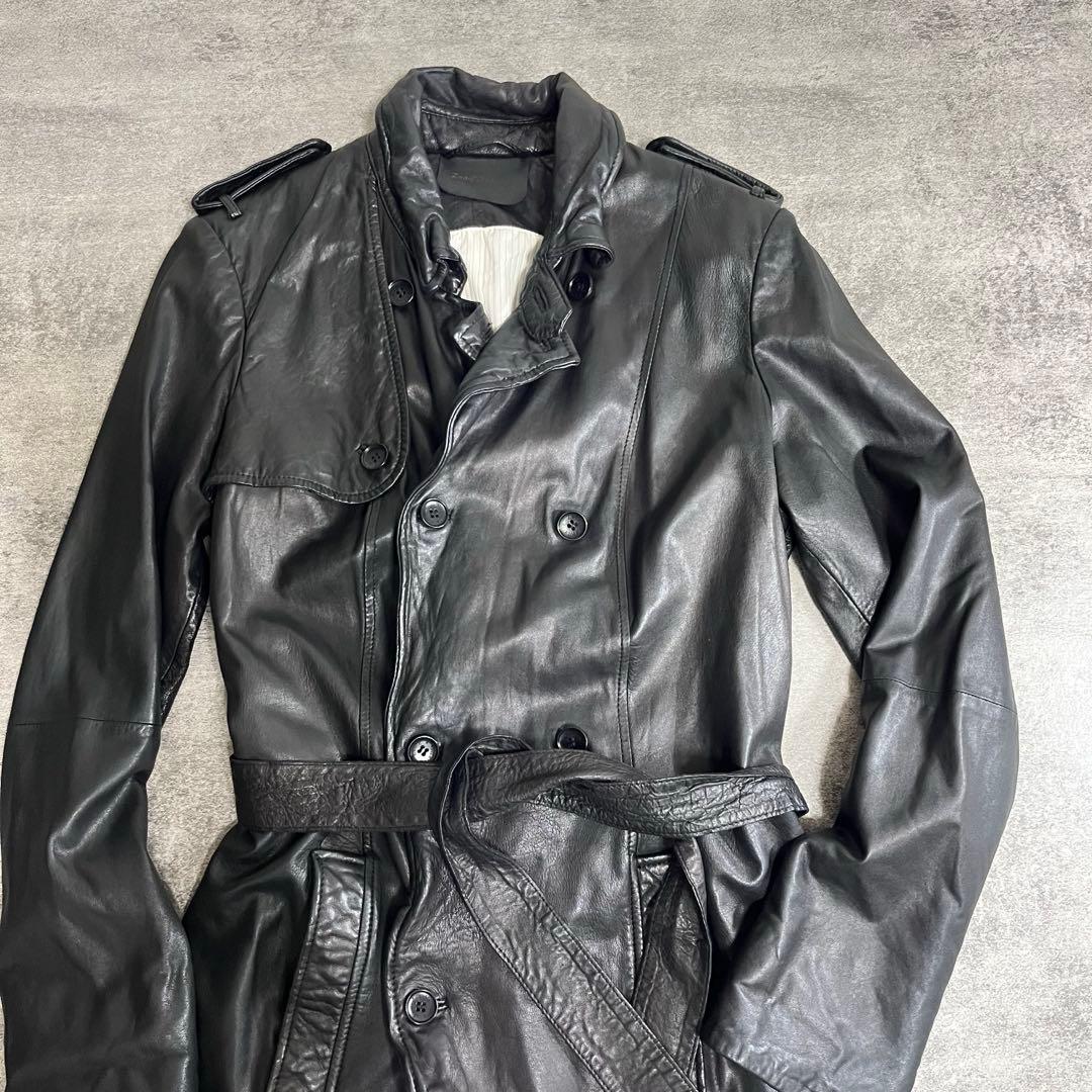 希少　zadig&voltaire レディース　レザーコート　ブラック　y2k