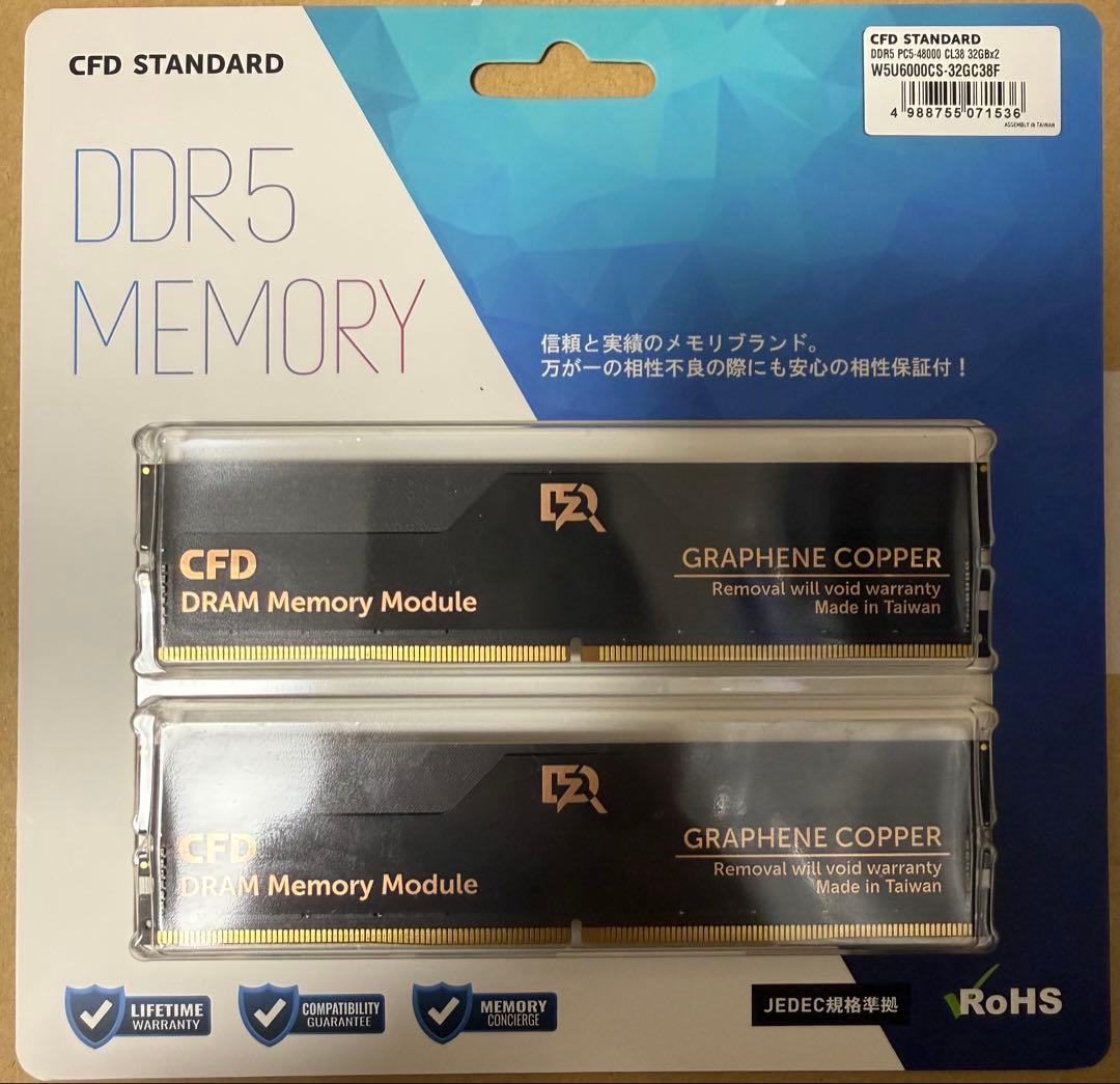 メモリー CFD DDR5-6000 64GB W5U6000CS-32GC38F