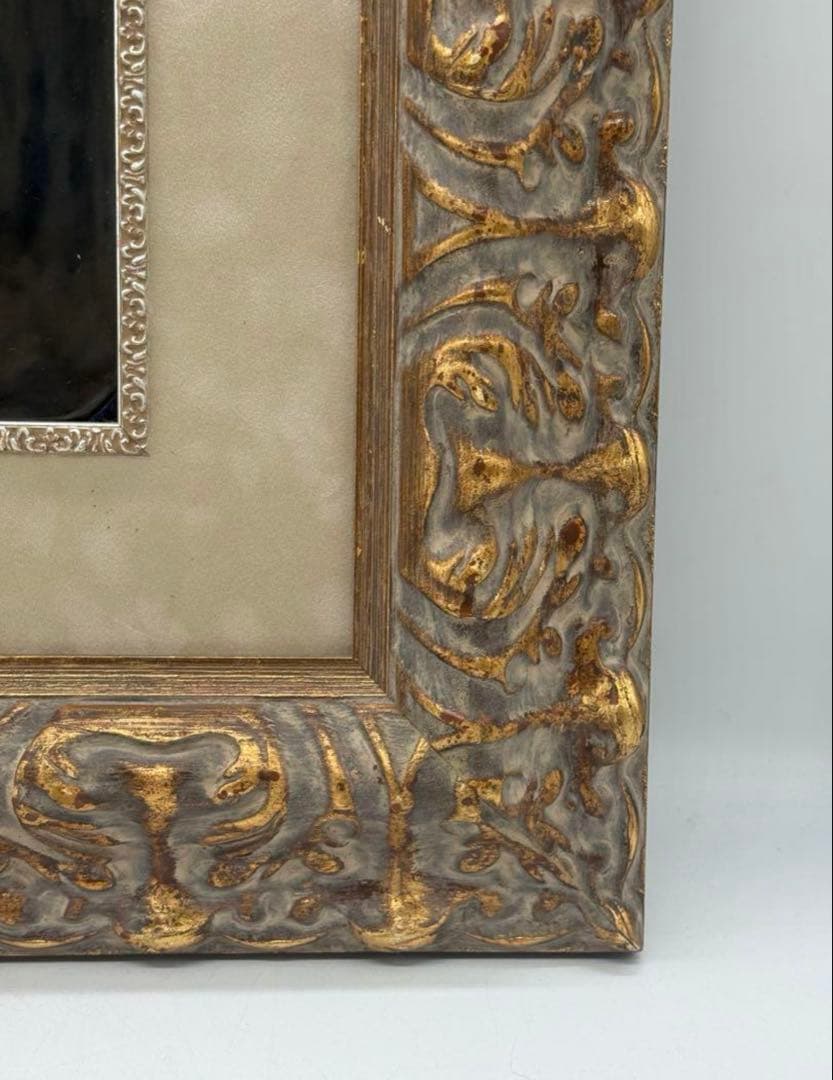 リモージュ　陶板絵　額装　インテリア　送料込み250712