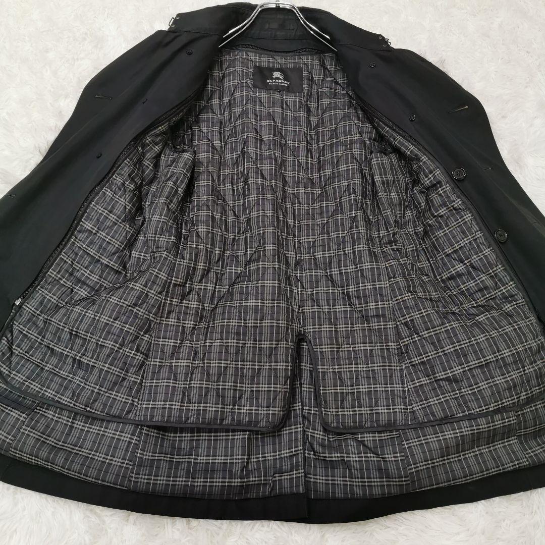 バーバリーブラックレーベル ライナー ベルト付 トレンチコート 黒 Mサイズ