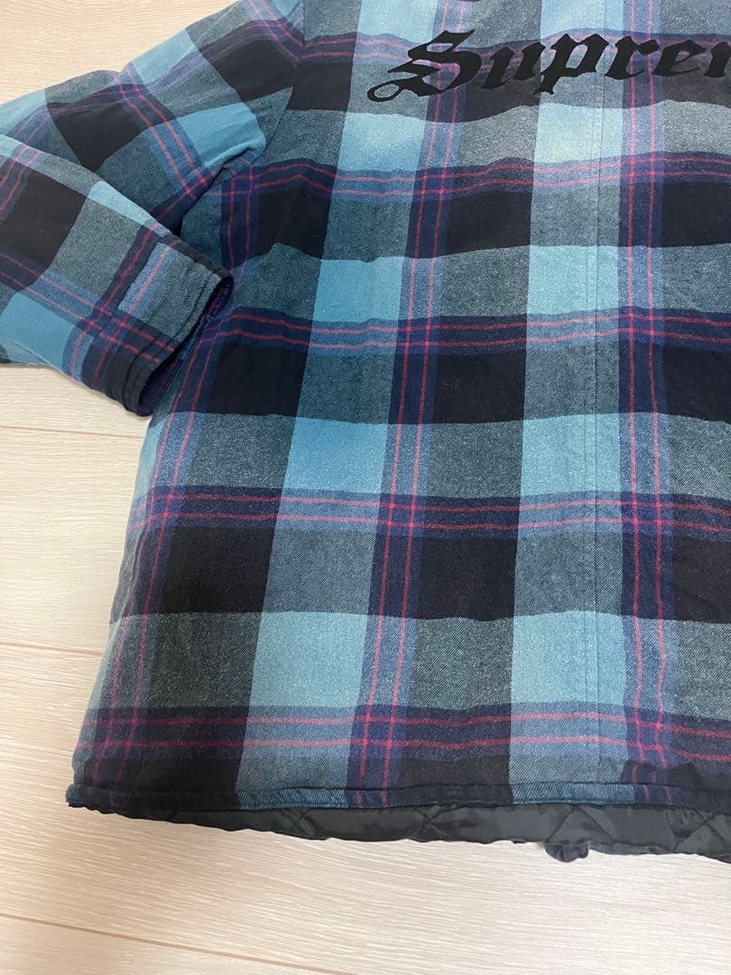 supreme quilted plaid shirt美品