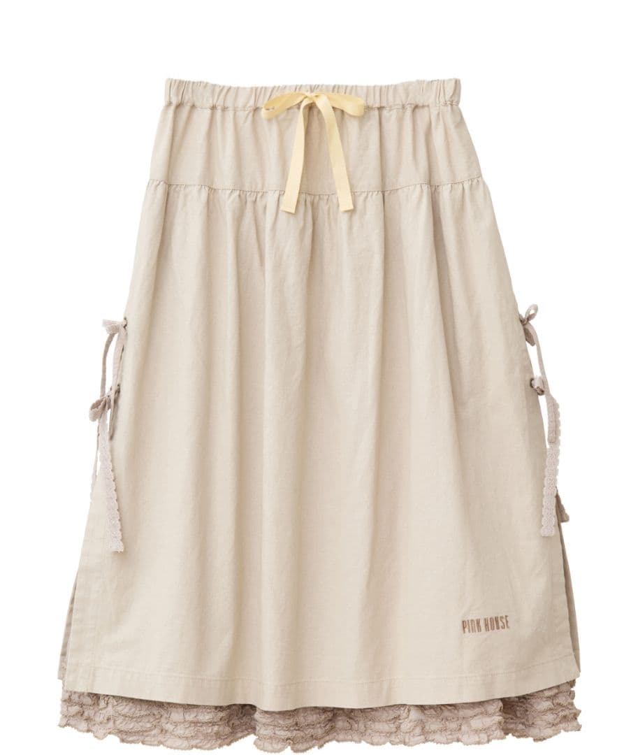 PINK HOUSE コットンリネンキャンバススカート