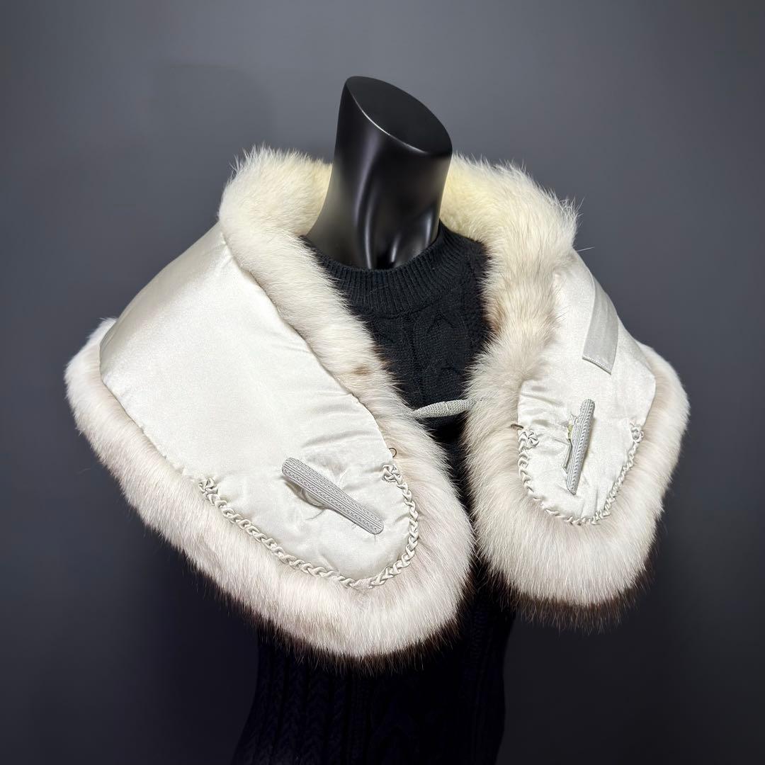 【美淡】SAGA FOX サガフォックス ショール ブルーフォックス 雪霜 品格