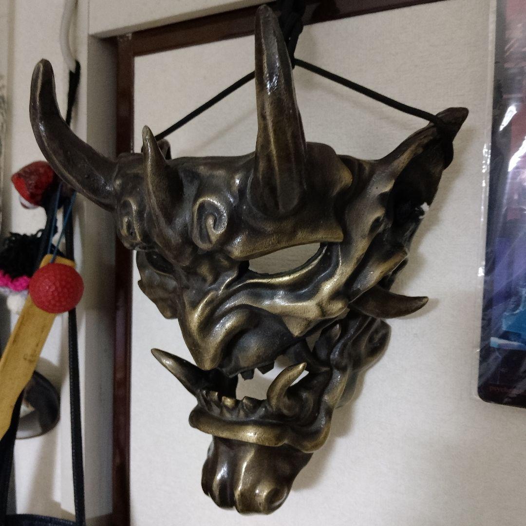 般若•鬼の顔マスク真鍮製