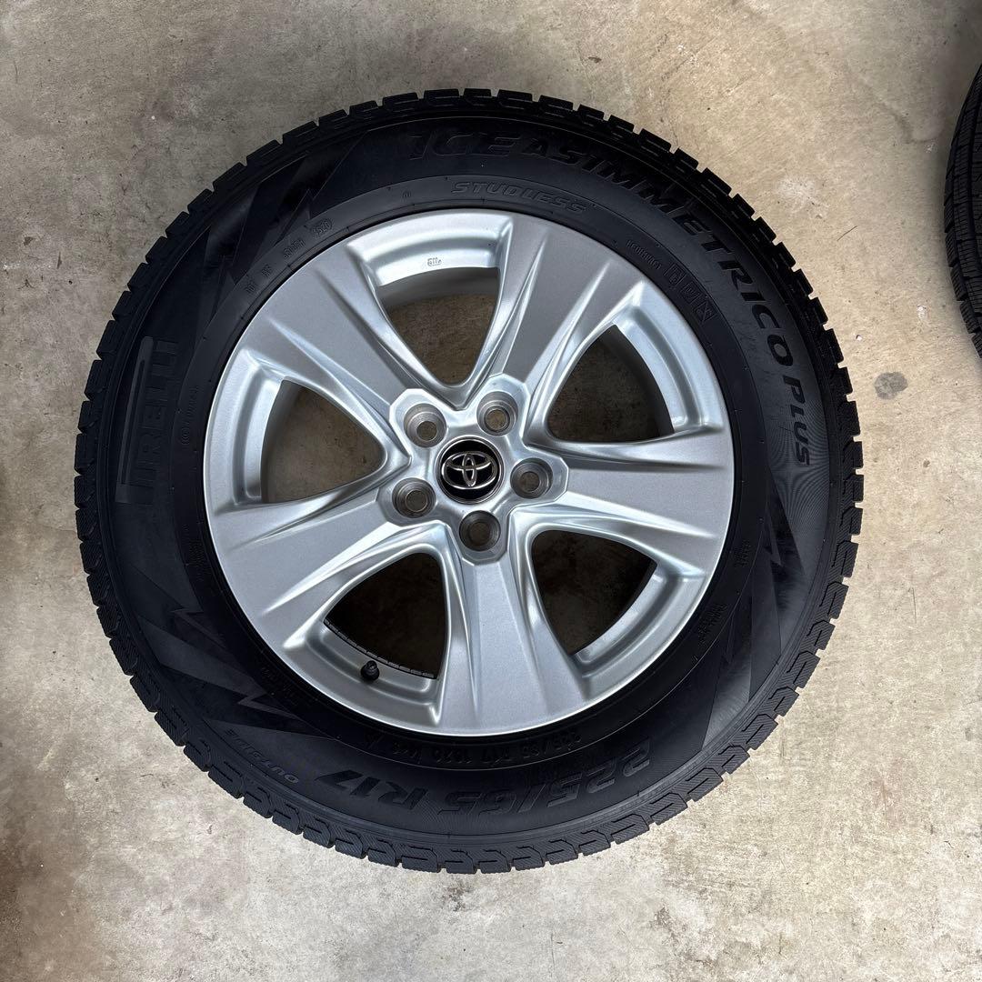 80ハリアー 50RAV4 17インチ純正ホイール スタッドレスタイヤ