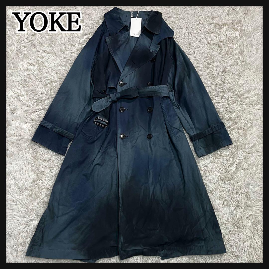 【新品タグ付き】YOKE ヨーク　SPRAY PRINTED TRENCH SP