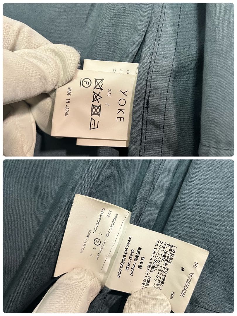 【新品タグ付き】YOKE ヨーク　SPRAY PRINTED TRENCH SP