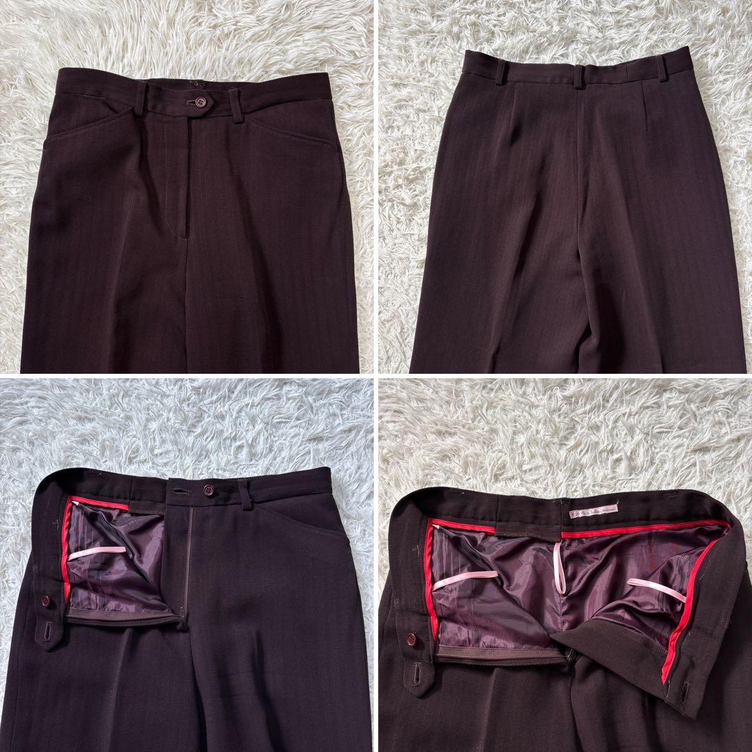 希少☆【PSポールスミス】ダークブラウン　ダブルパンツスーツ　総裏地　42 XL