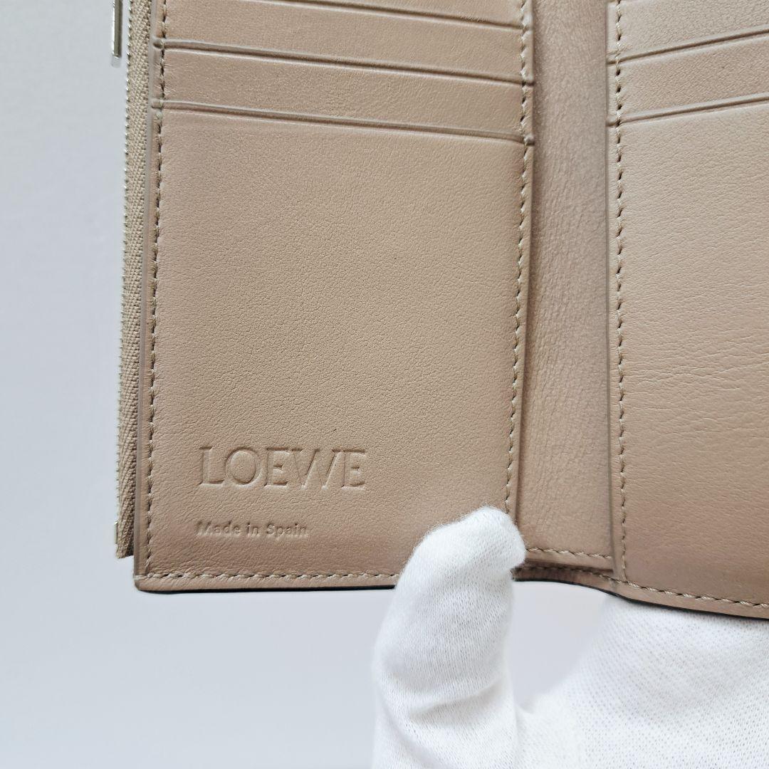 LOEWE トライフォールド 三つ折り財布 ベージュ