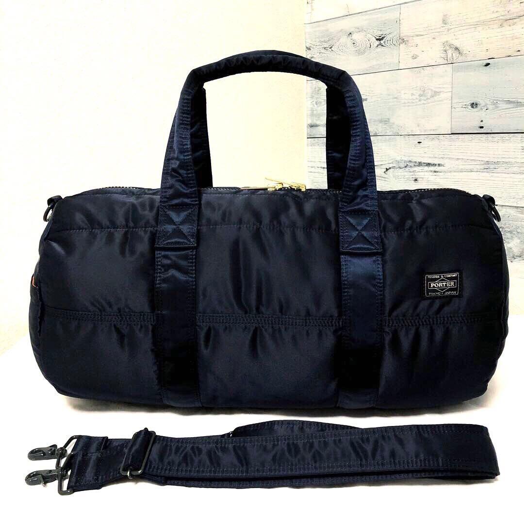 超美品✨現行タグ ポーター タンカー ボストンバッグ 2way アイアンブルー