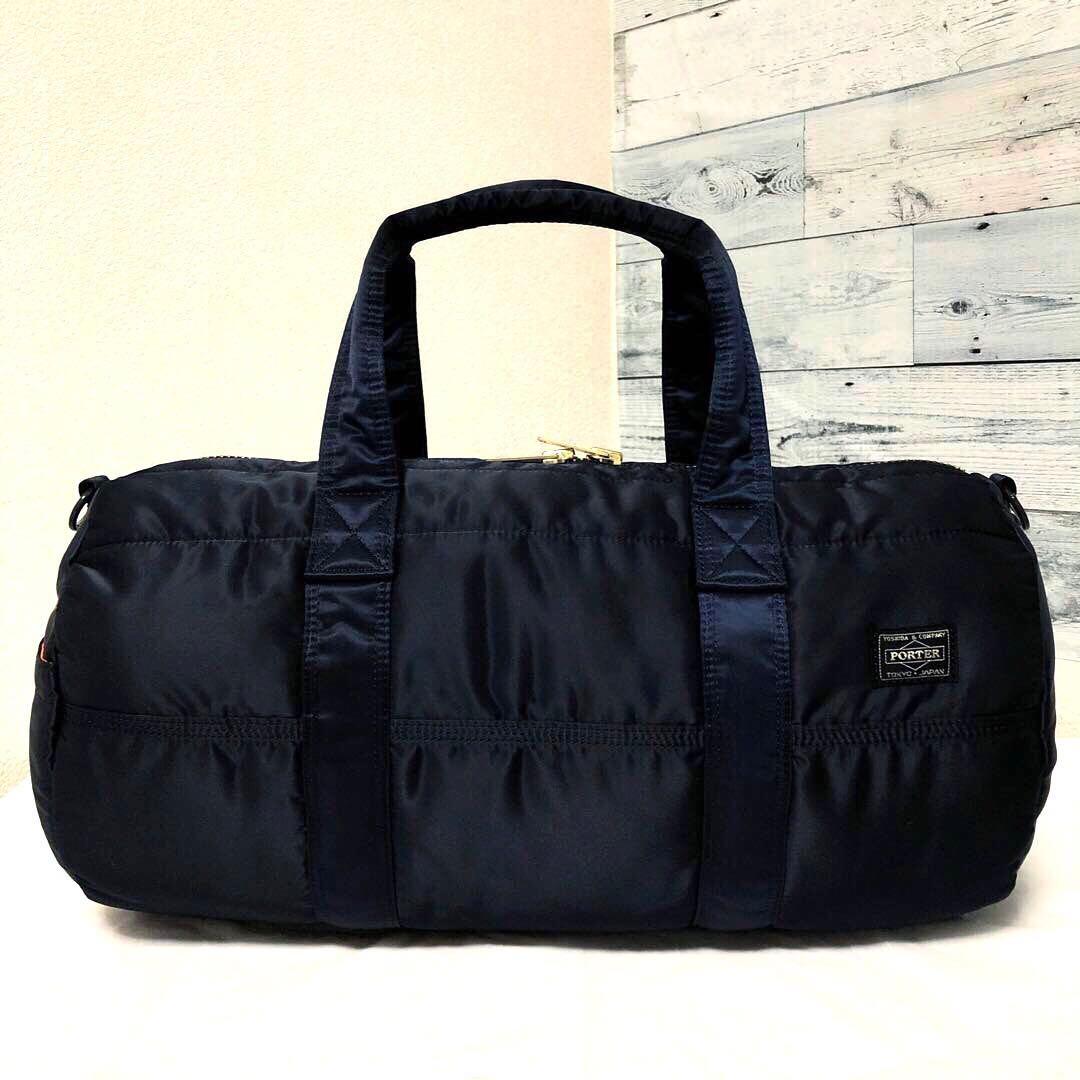 超美品✨現行タグ ポーター タンカー ボストンバッグ 2way アイアンブルー