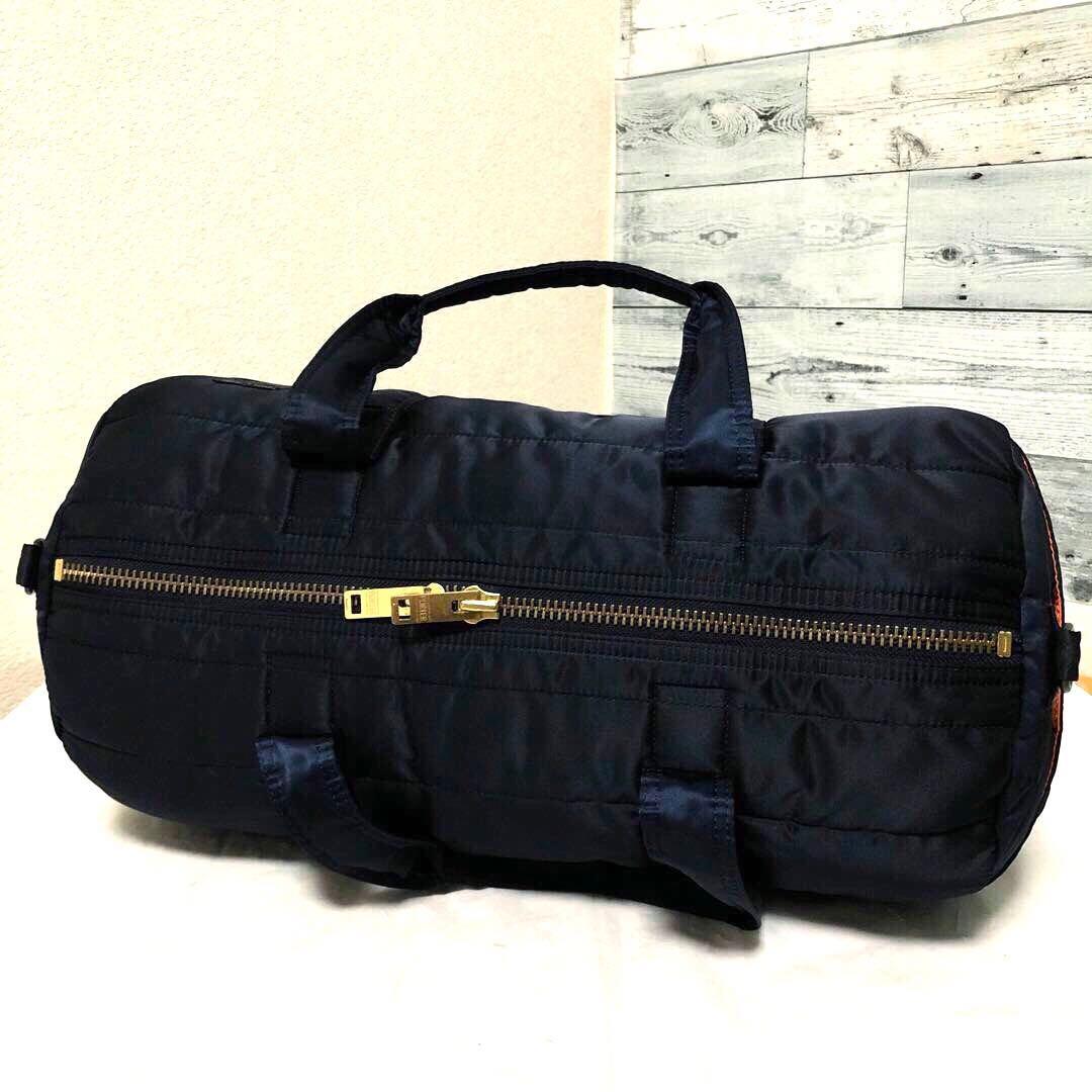 超美品✨現行タグ ポーター タンカー ボストンバッグ 2way アイアンブルー
