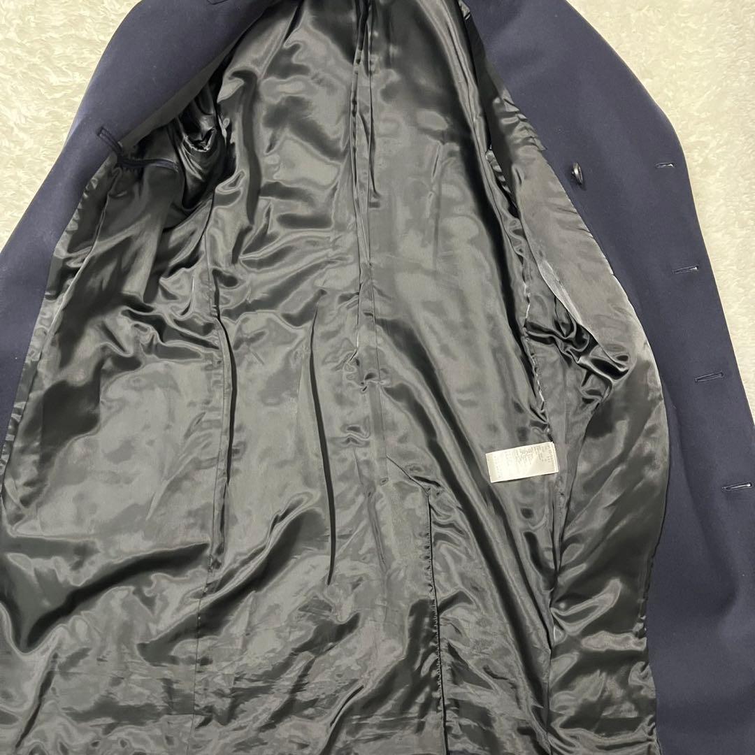 theory セオリー カシミヤ混 ダブルコート ロング マキシ丈 ネイビー