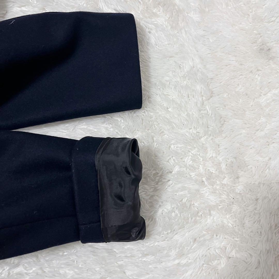 theory セオリー カシミヤ混 ダブルコート ロング マキシ丈 ネイビー
