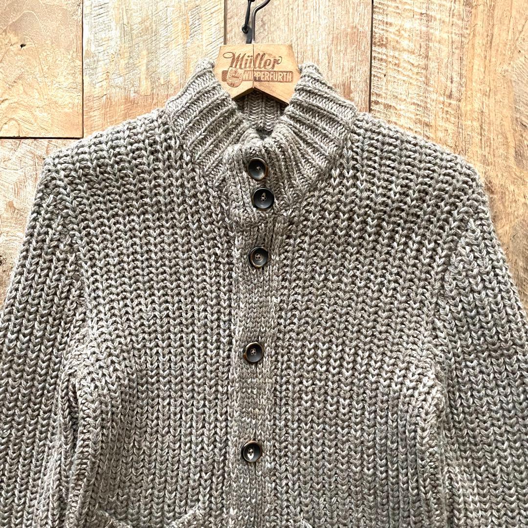 【美品】Drumohr ローゲージ スタンドカラー ニット カーディガン 44