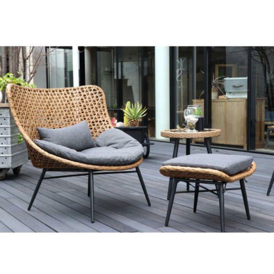 定価6万　モダンラタンパーソナルチェア オットマンリゾネアパーソナルチェア