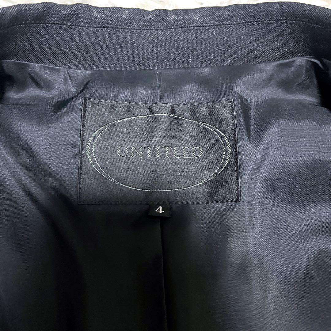 UNTITLED セットアップ パンツスーツ ブラック ストライプ XL 黒