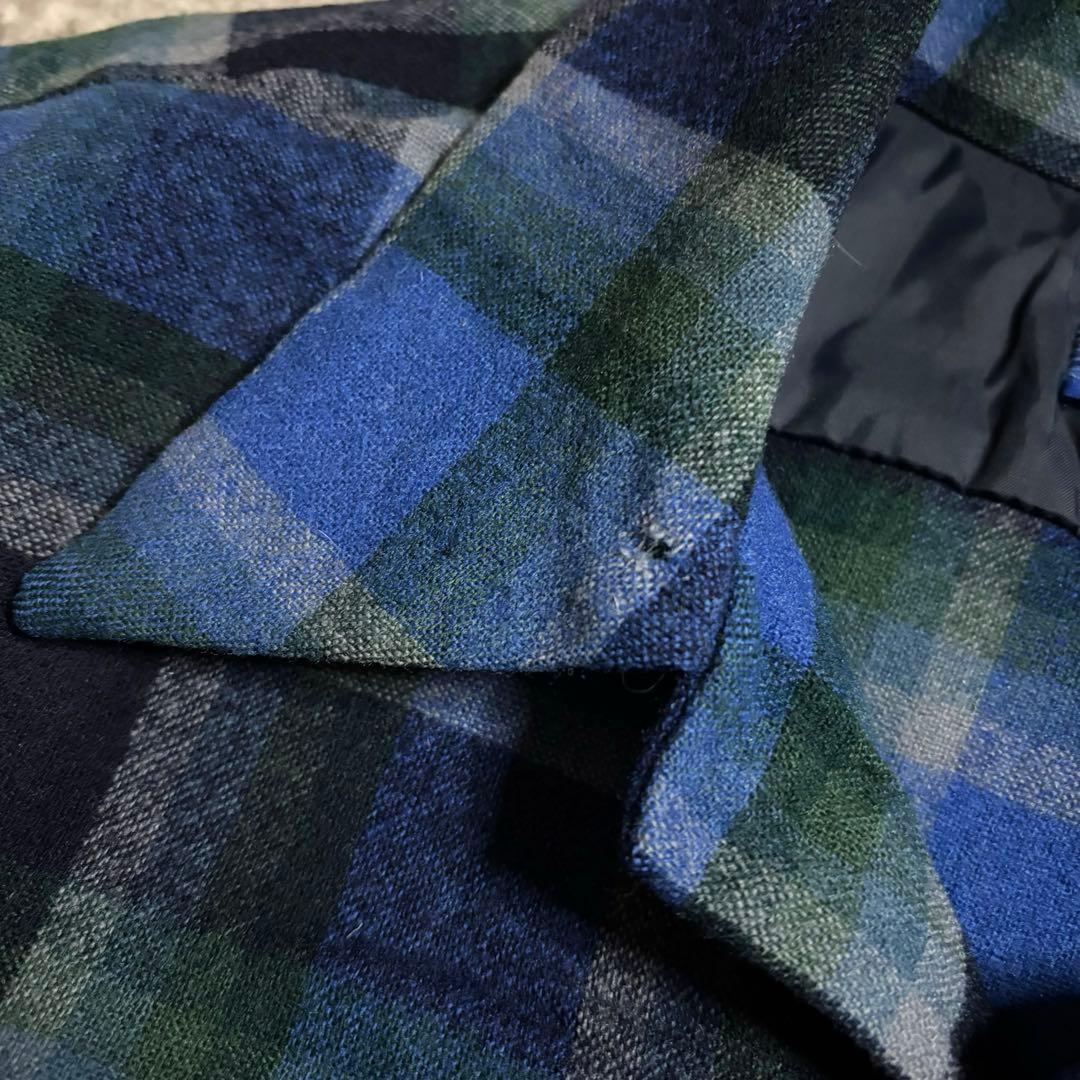 神配色70s ペンドルトン ボードシャツ オンブレ チェック USA製 ブルーL