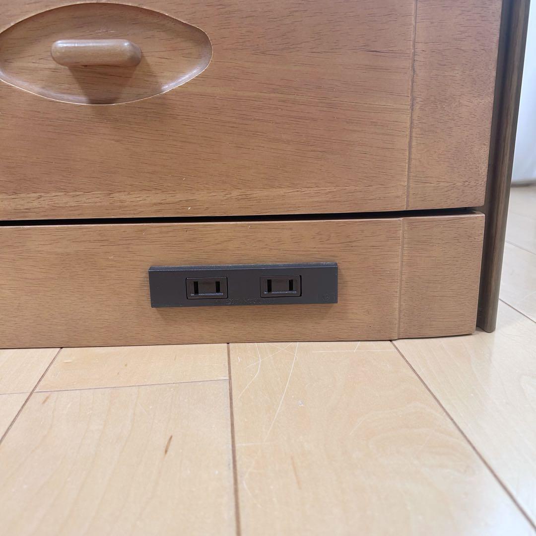 マルニ　ローチェスト　天然木　コンセント2口　ローボード　【極希少】maruni