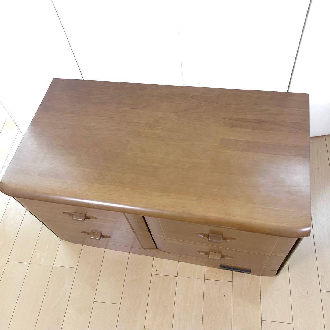 マルニ　ローチェスト　天然木　コンセント2口　ローボード　【極希少】maruni