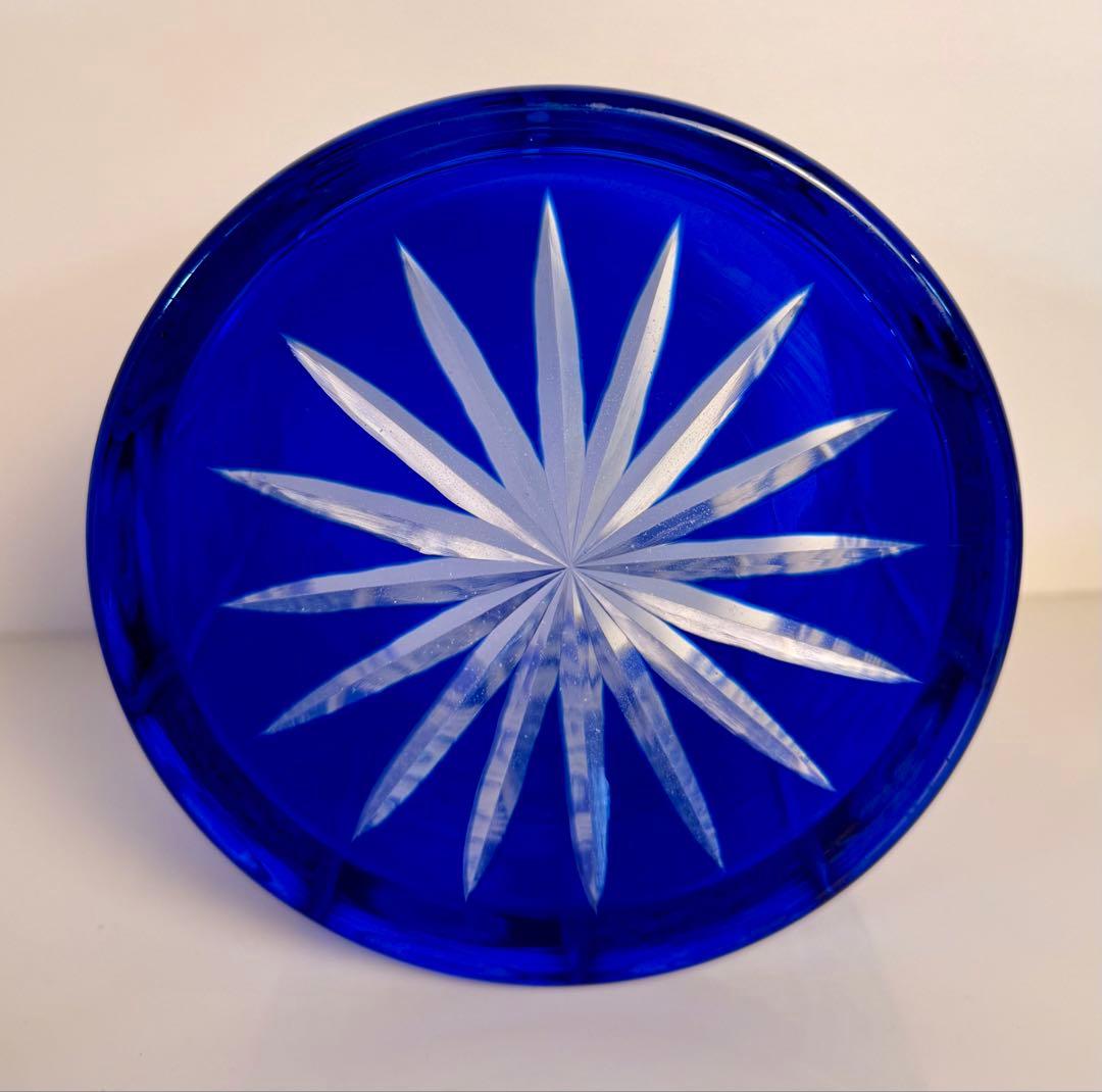 江戸切子 水指 茶道具 伝統工芸 ガラス 切子 籠目 義山 水指 江戸 $$$