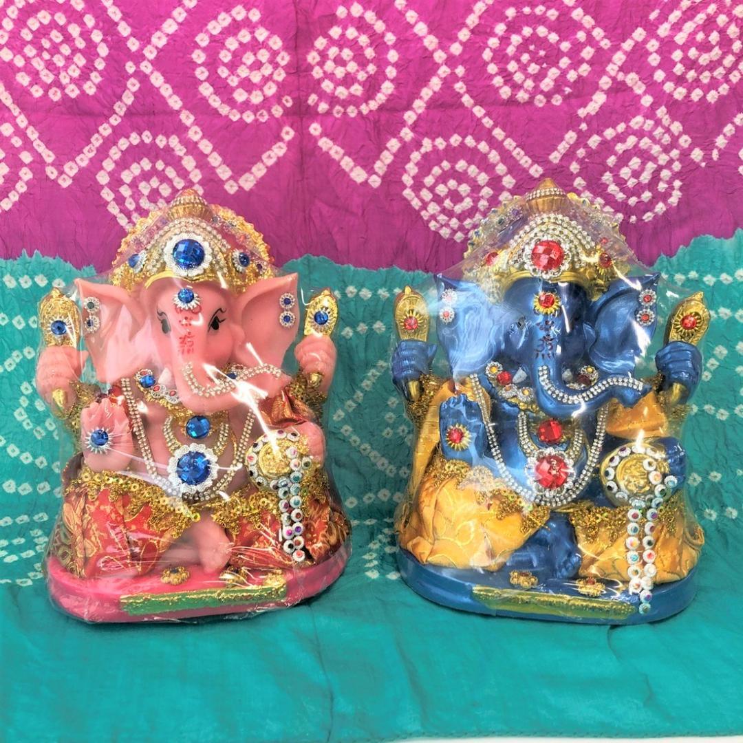 豪華絢爛 幸せの置物 【ピンク ガネーシャ】 学問と商売の神様 ヒンドゥー教