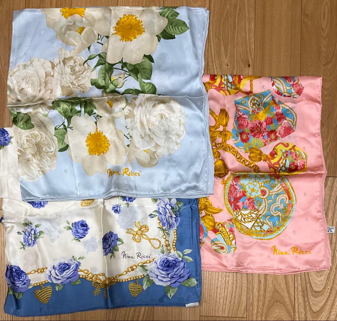 ニナリッチ　Nina Ricci シルク　スカーフ　3点おまとめ