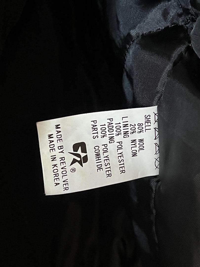 希少 美品 REVOLVER ウール レザー オーバーサイズ ジャケット XL