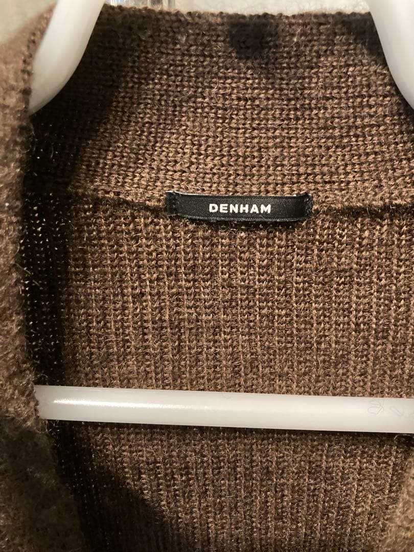 DENHAM ブラウン モヘヤカーディガン