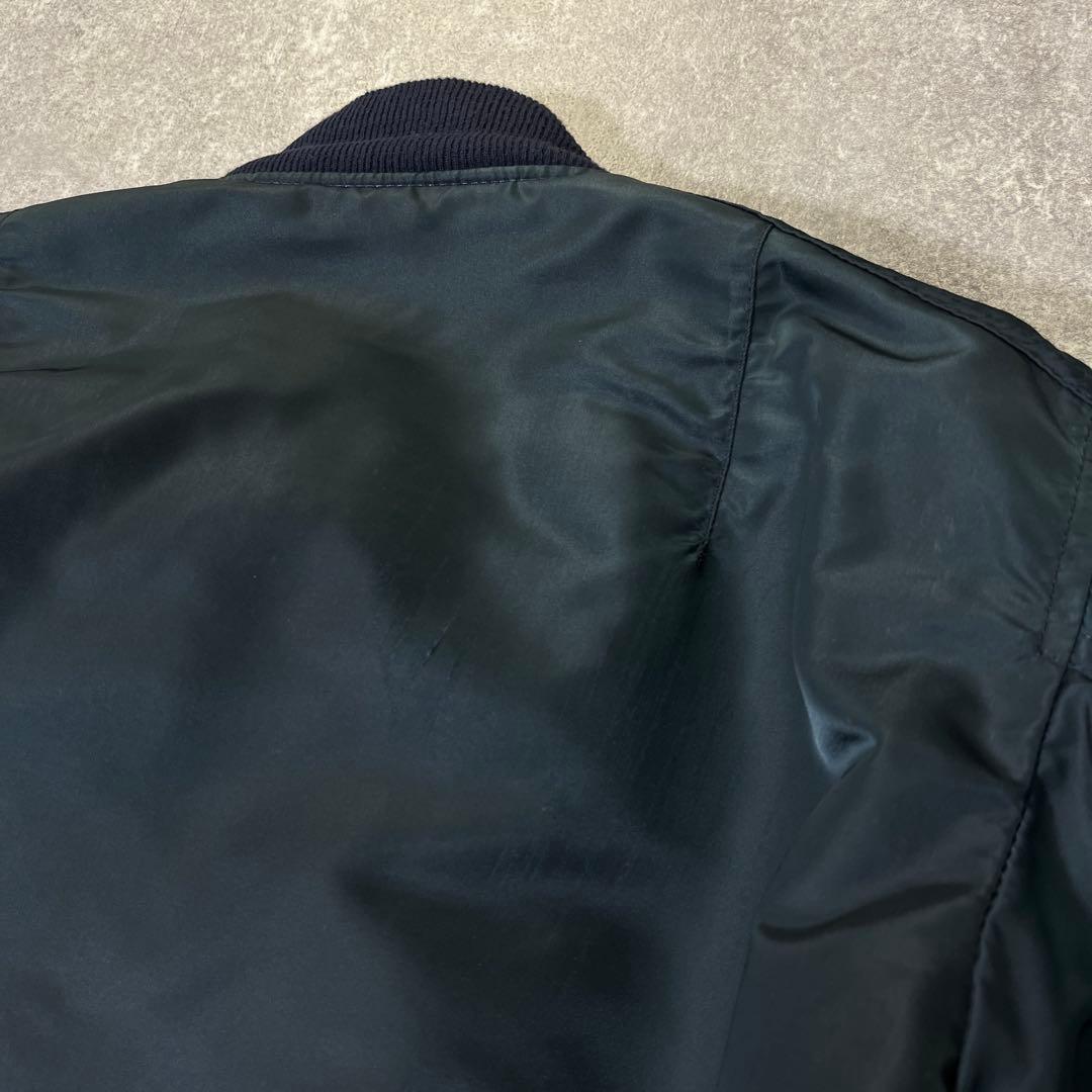 90s USA製　アルファ　MA-1 フライトジャケット　M ネイビー　紺