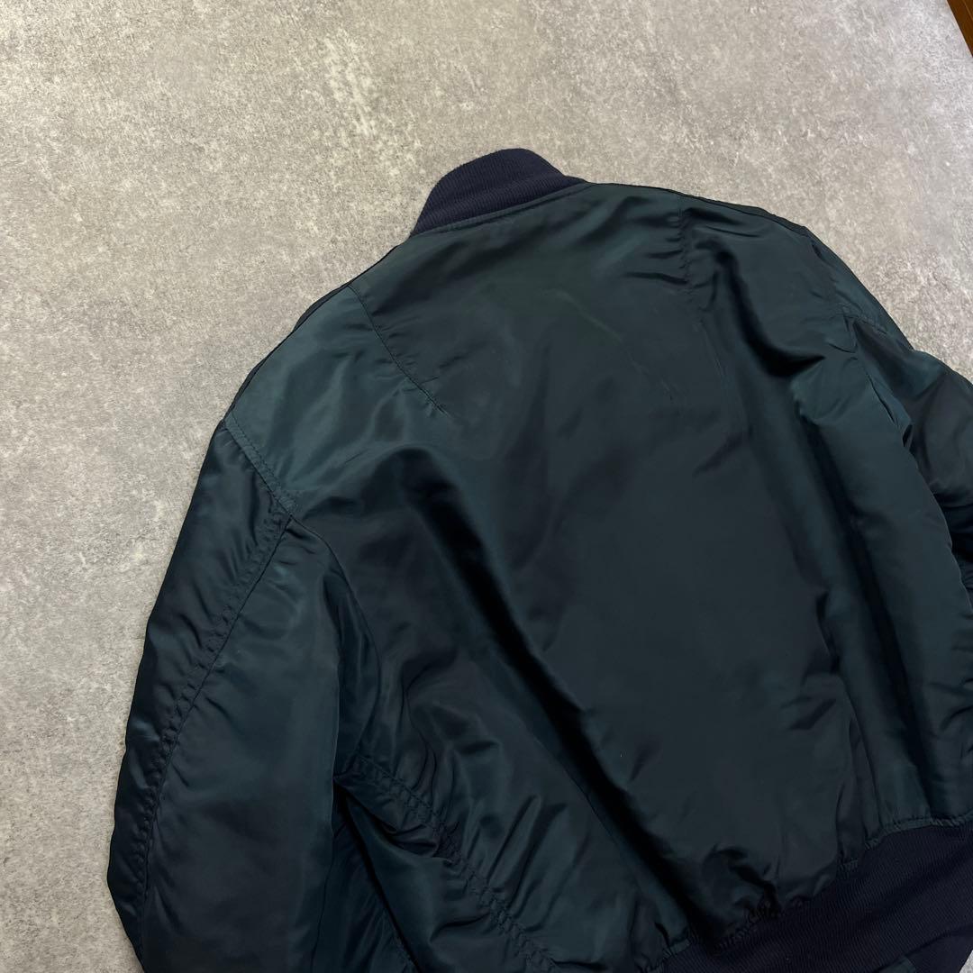 90s USA製　アルファ　MA-1 フライトジャケット　M ネイビー　紺