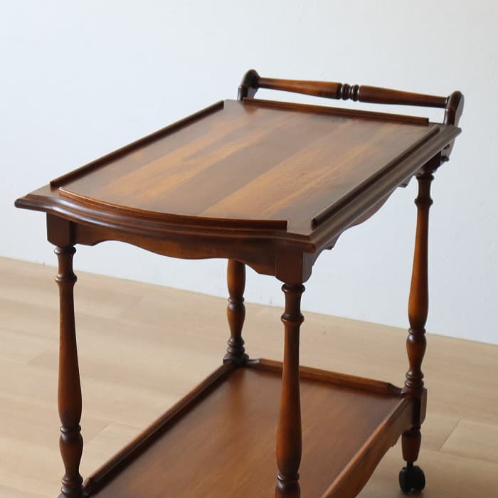 オールド カリモク コロニアル キッチンワゴン レトロ 木製