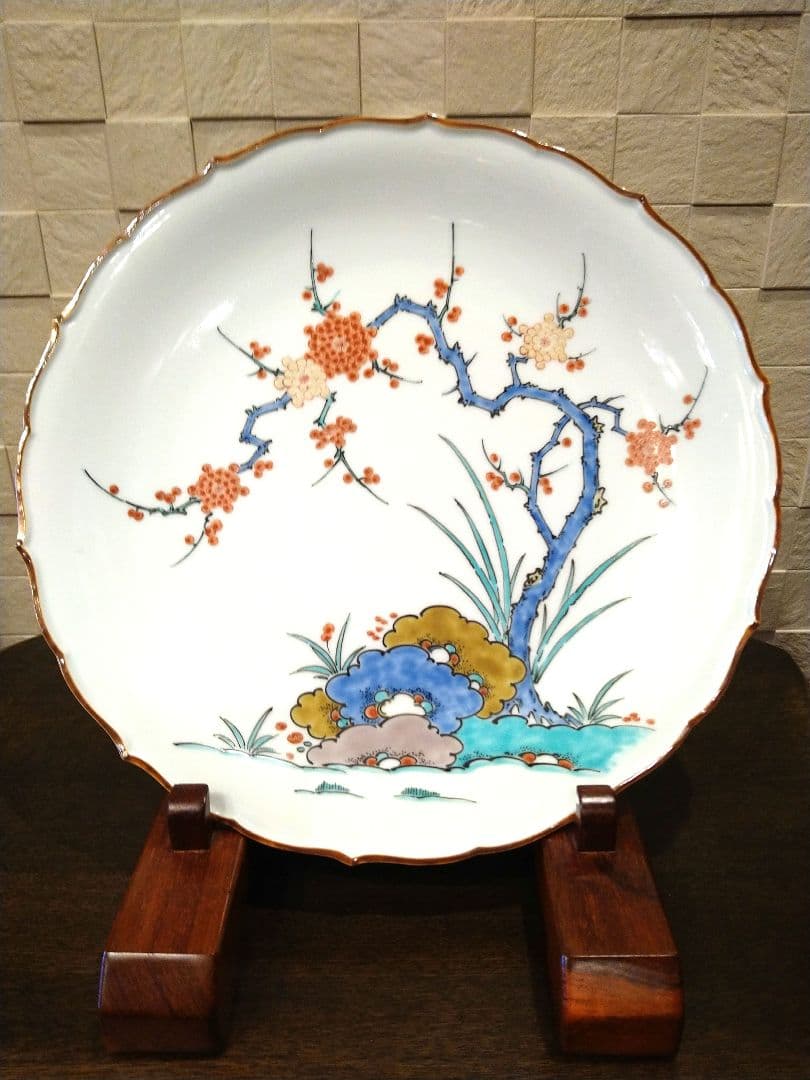 酒井田柿右衛門　梅文大皿　36cm