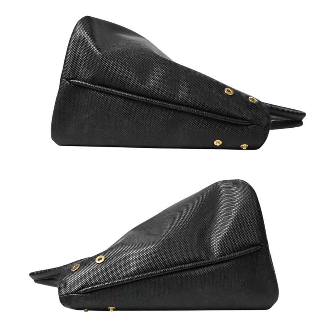 【美品】ボッテガヴェネタ　トートバッグ　マルコ　ブラック　イントレチャート　黒