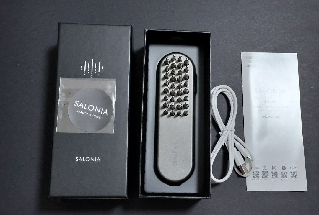ボディ・フェイスケア SALONIA EMS LIFT BRUSH 3D CARE