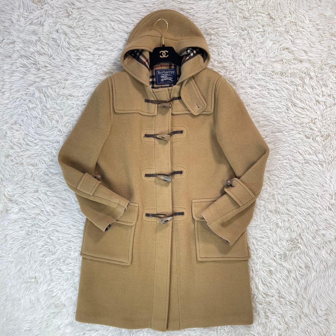 美品✨バーバリーズ　ダッフルコート　ノバチェック　キャメル　ウール　英国製