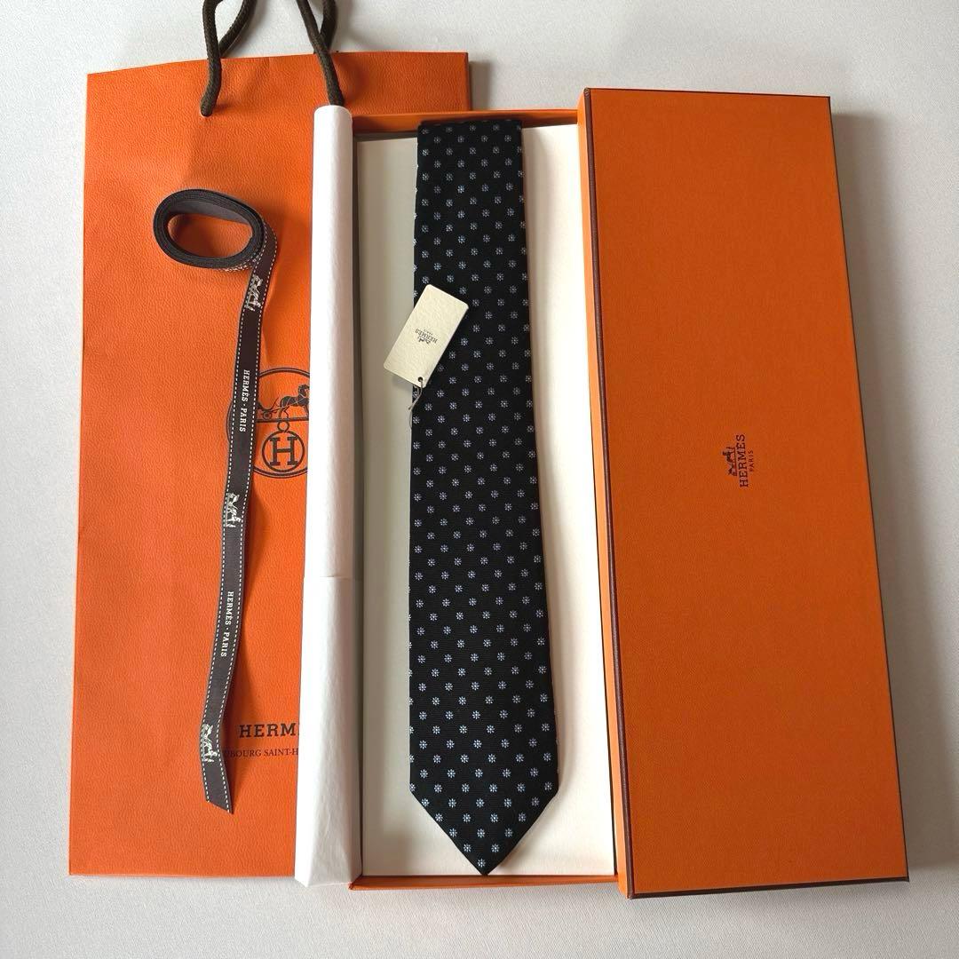 エルメス ネクタイ 《Hフラワー》新品 未使用