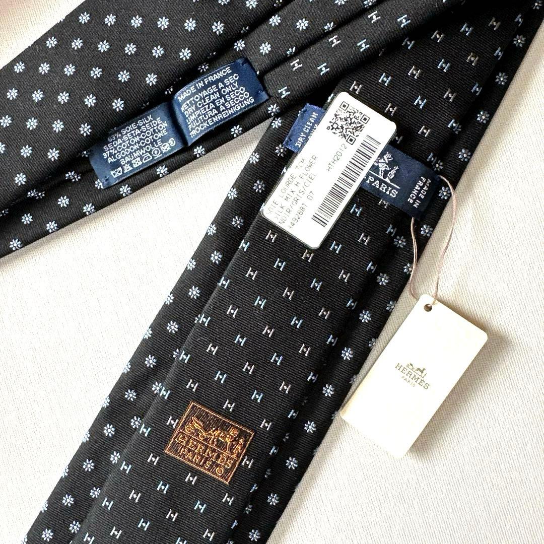 エルメス ネクタイ 《Hフラワー》新品 未使用