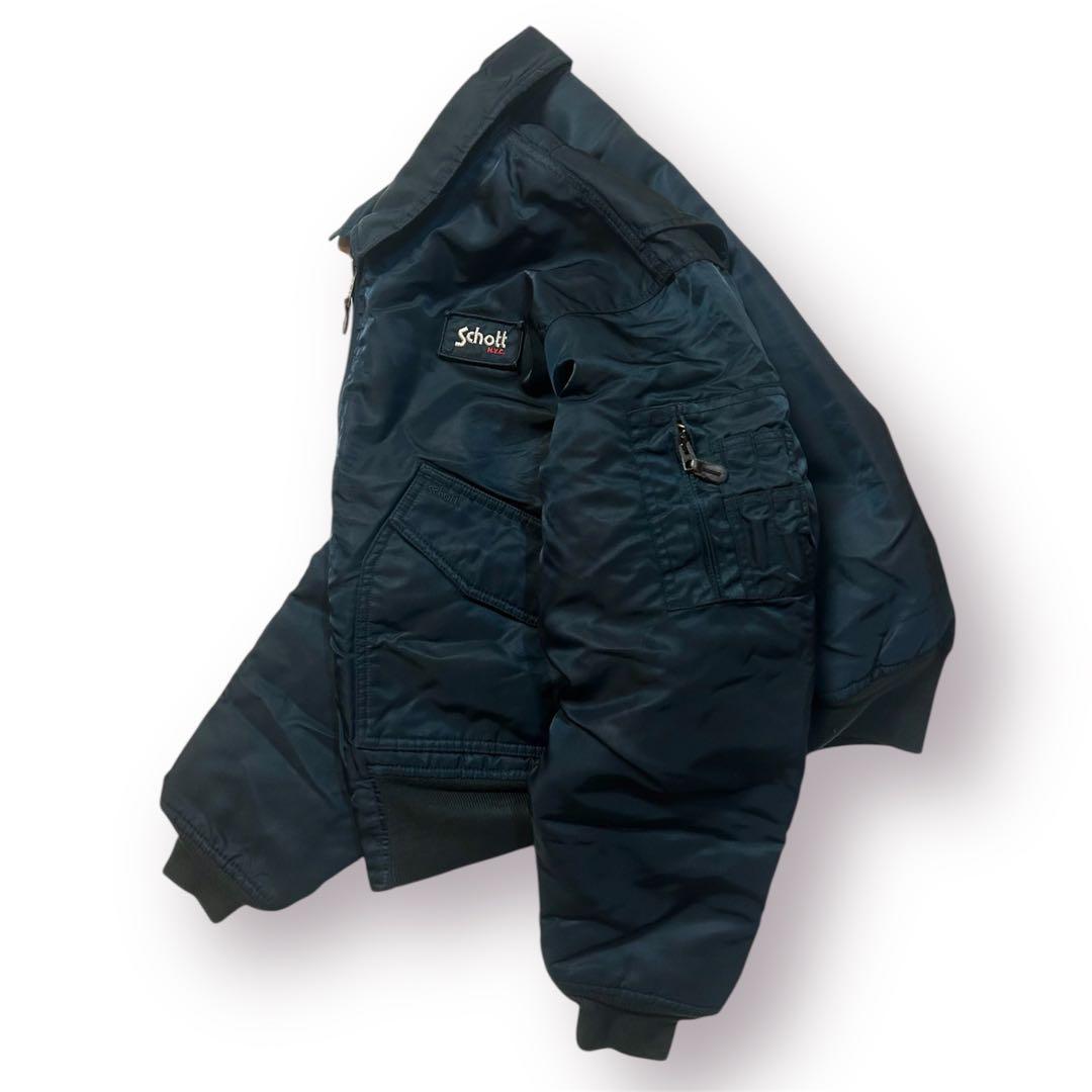 専用田中シェン着Schott NYC flight jacket M Navy