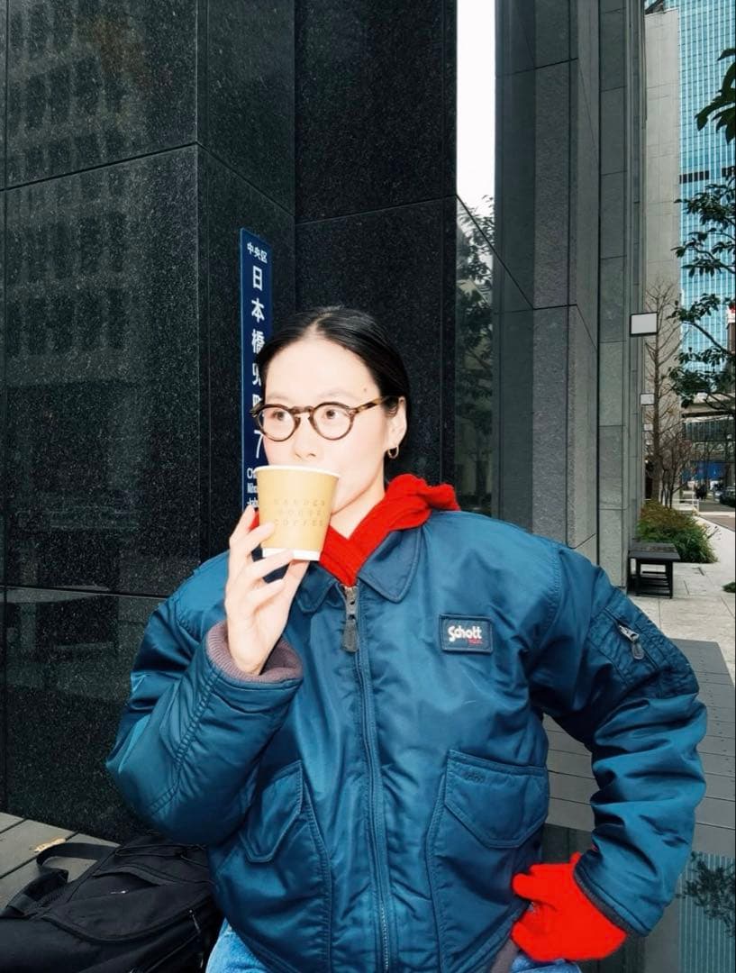 専用田中シェン着Schott NYC flight jacket M Navy