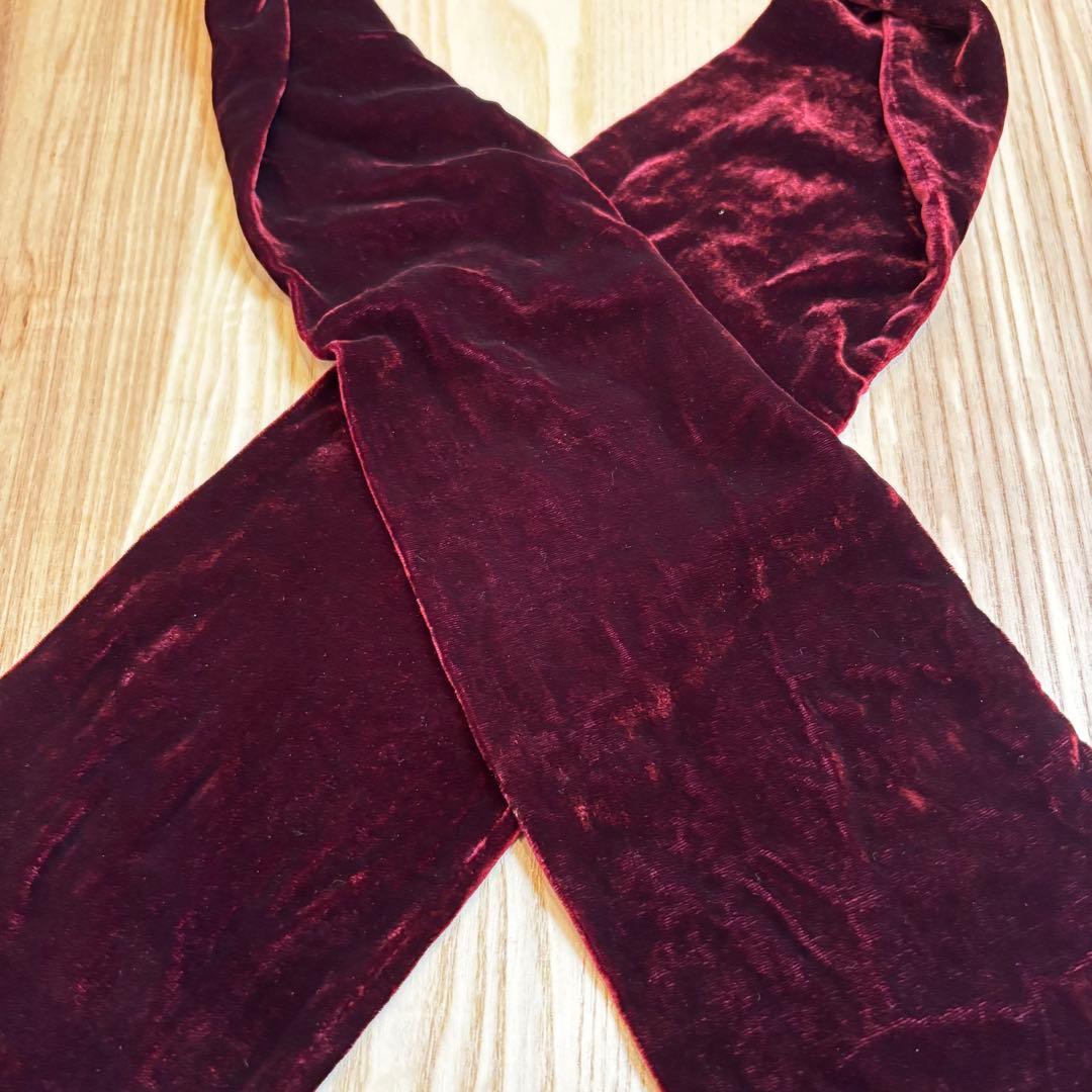 yohji yamamotoヨウジヤマモト ベロアストール　ボルドー