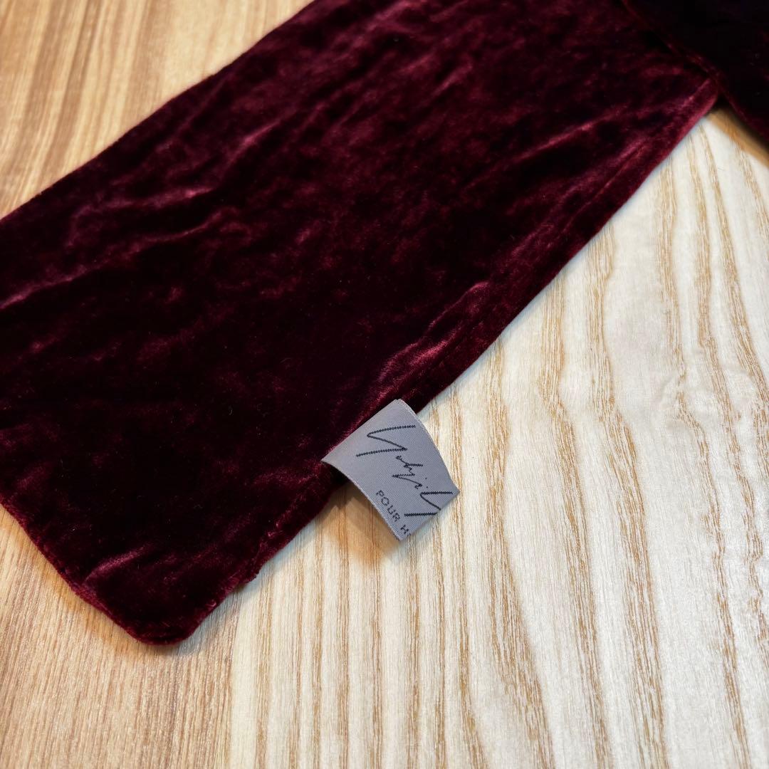 yohji yamamotoヨウジヤマモト ベロアストール　ボルドー