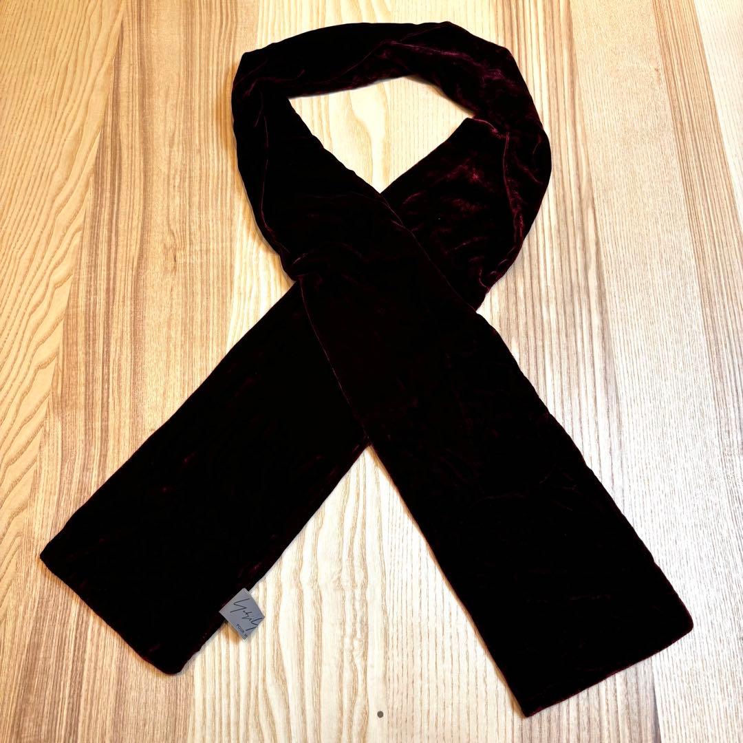 yohji yamamotoヨウジヤマモト ベロアストール　ボルドー