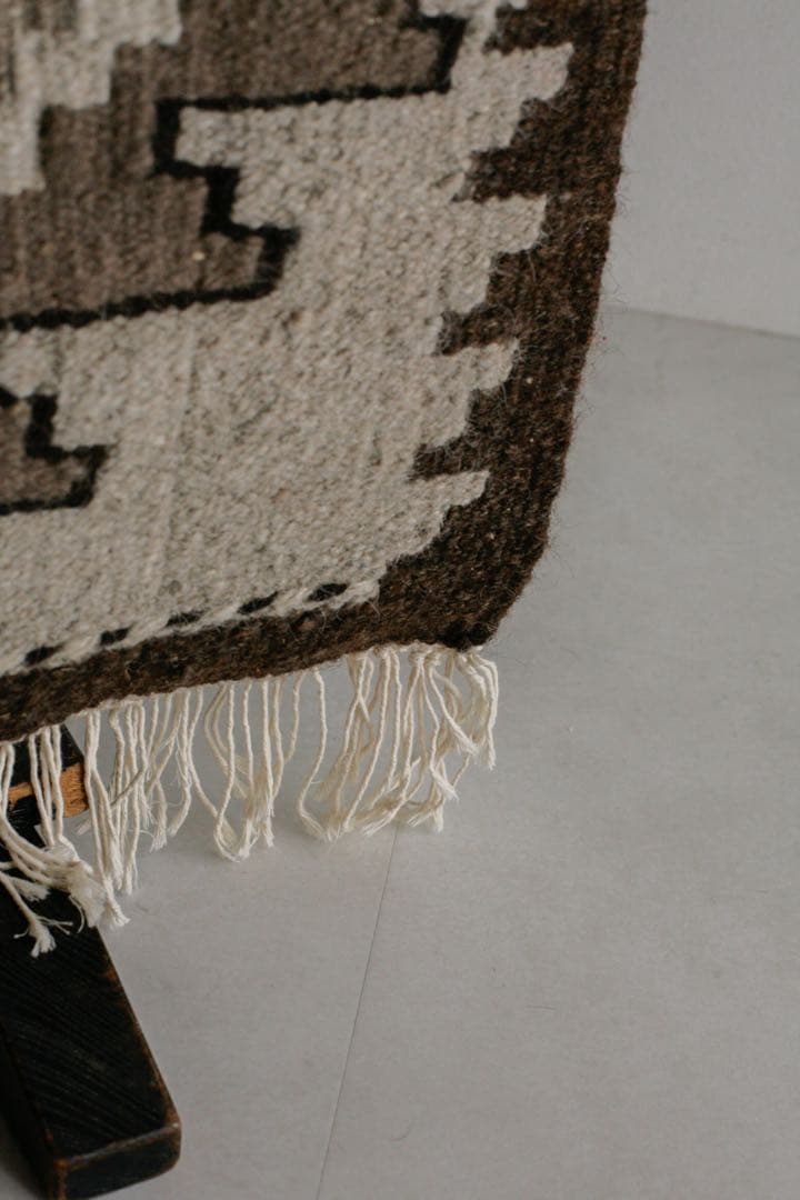 94cm×64cm キリムラグ　ウール　コットン　アジアン　ネイティブ柄