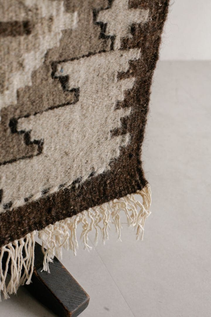 94cm×64cm キリムラグ　ウール　コットン　アジアン　ネイティブ柄