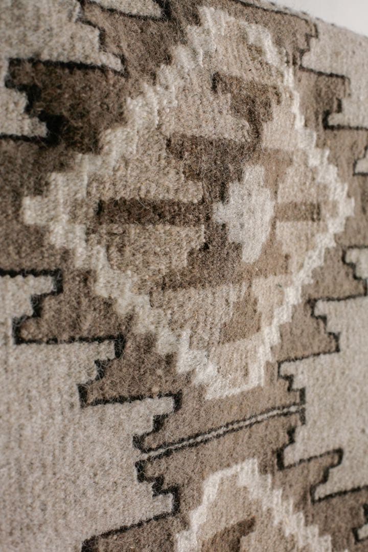 94cm×64cm キリムラグ　ウール　コットン　アジアン　ネイティブ柄